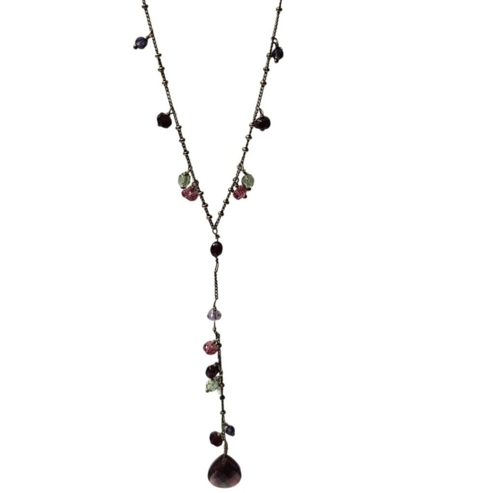 Elegant Beaded Necklace V Shape Pendant Classic Minimalist Fashion Jewelry Women